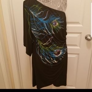 One Shoulder Black Dress